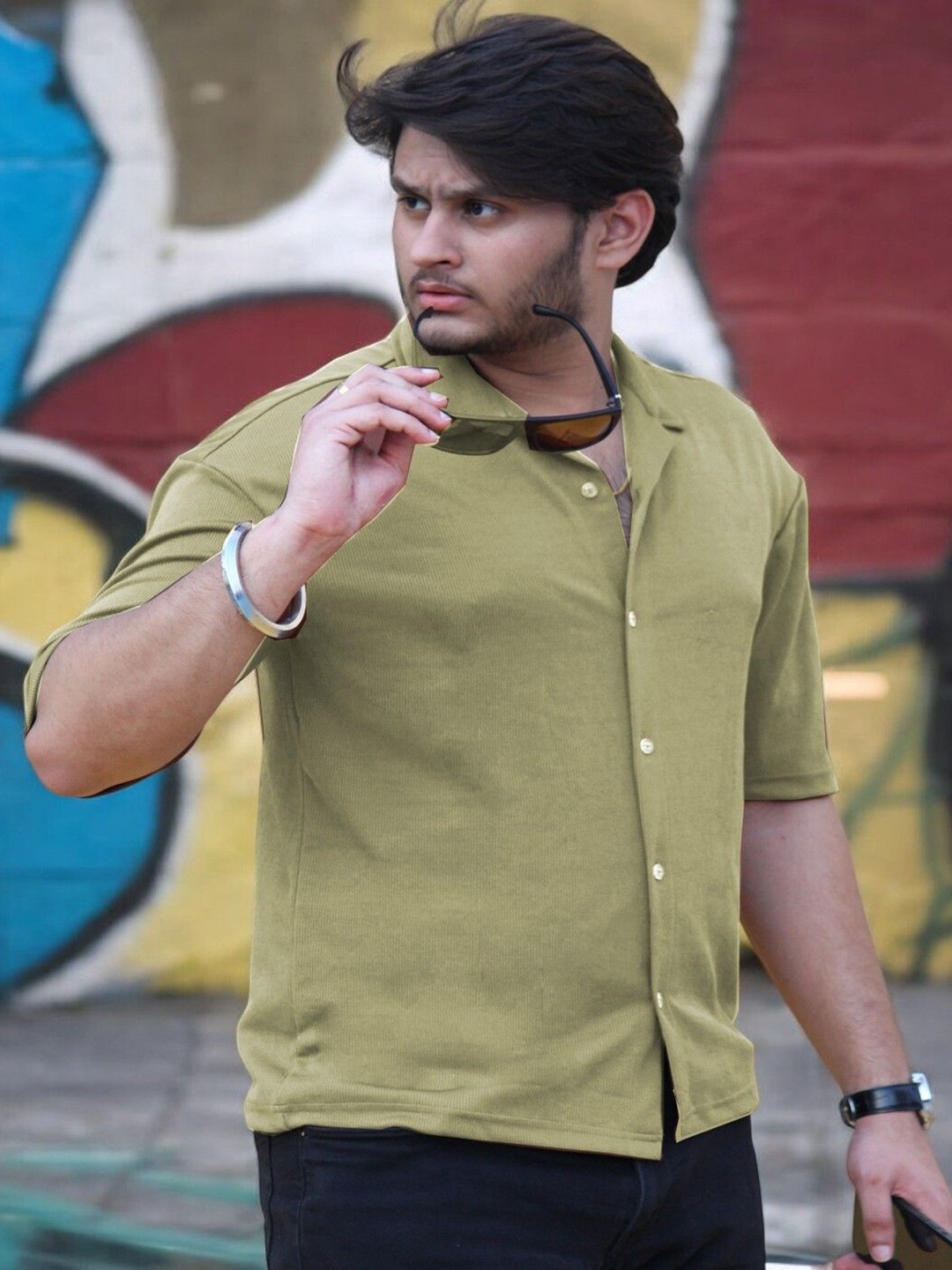 Genzy Men Dry Fit Self Design Polo Collar T-shirt