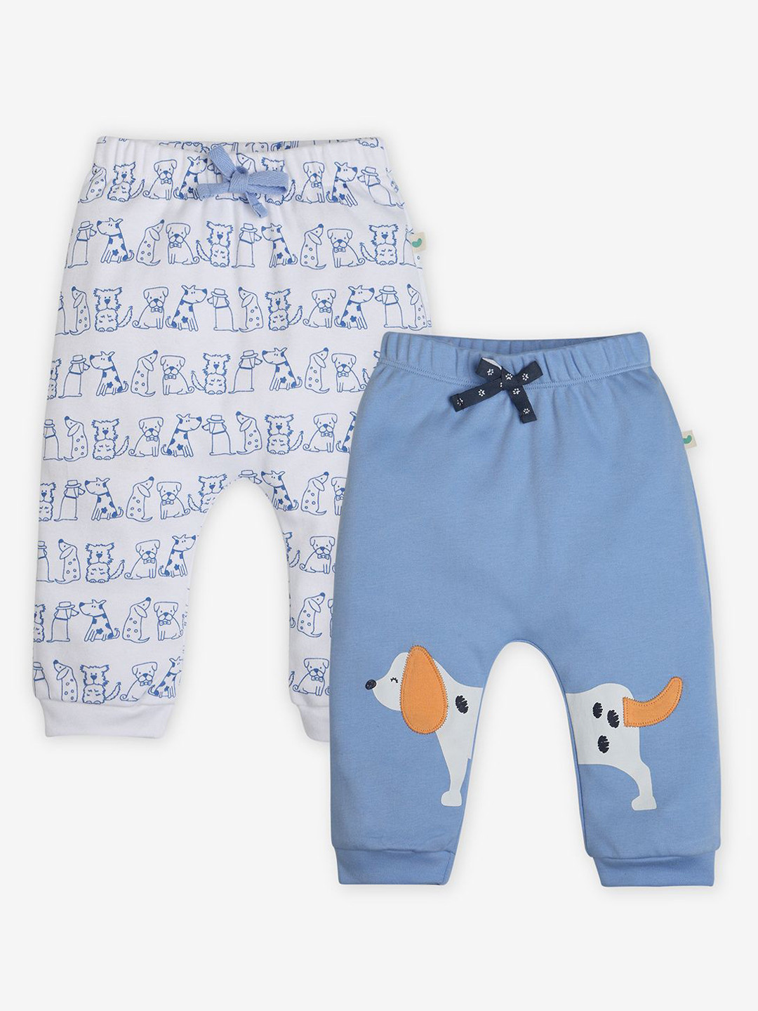 Ed-a-Mamma Baby Graphic Printed Infant Boys Pack Of 2 Printed Mid-Rise Joggers