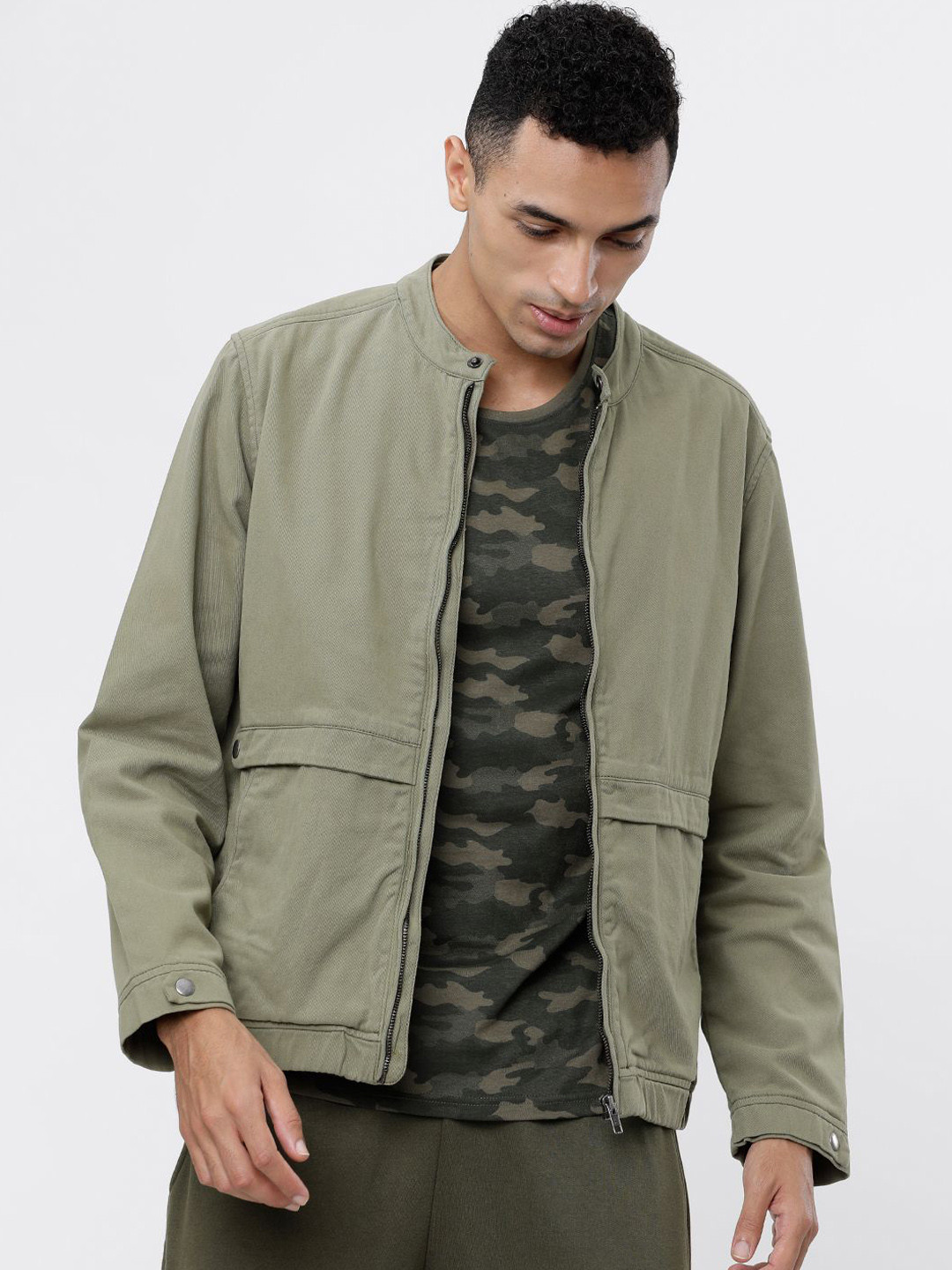 HIGHLANDER Men Open Front Zip Closure Jacket