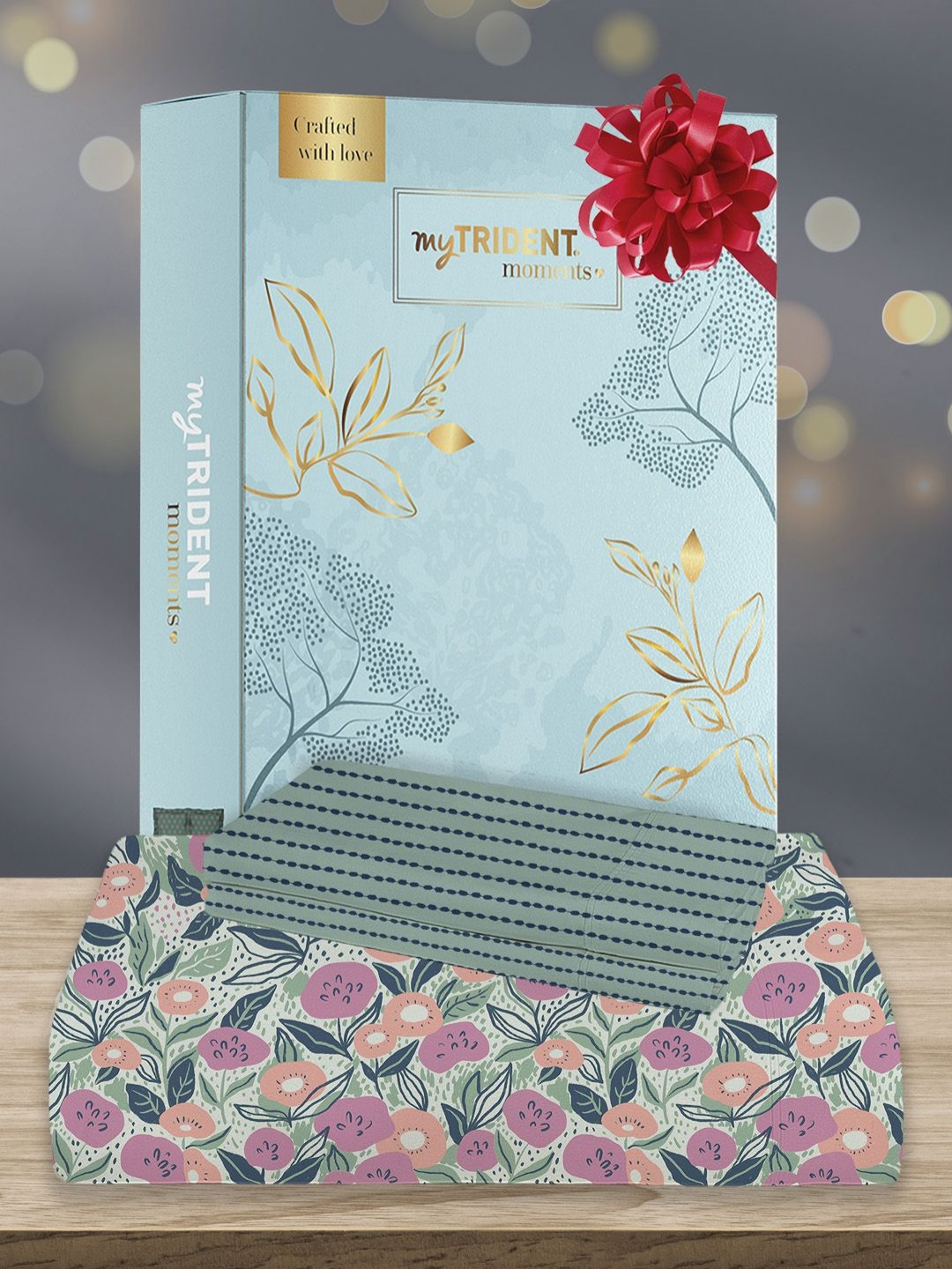MYTRIDENT Moments Teal Floral Pure Cotton 120 TC Queen Bedsheet with 2 Pillow Covers-90 x 100 inches