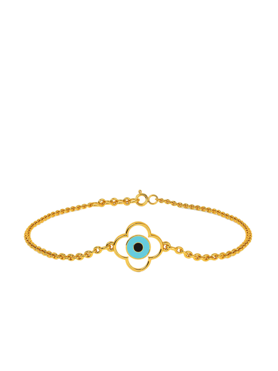 KISNA DIAMOND AND GOLD JEWELLERY 18KT Gold Evil Eye Bracelet-2.93g