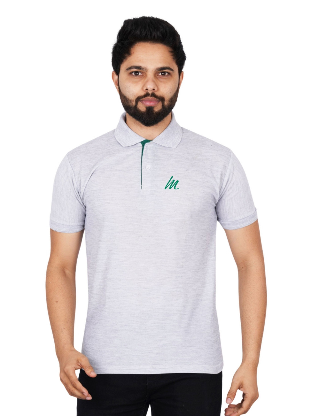 LA MILANO Men Solid Polo Collar T-shirt