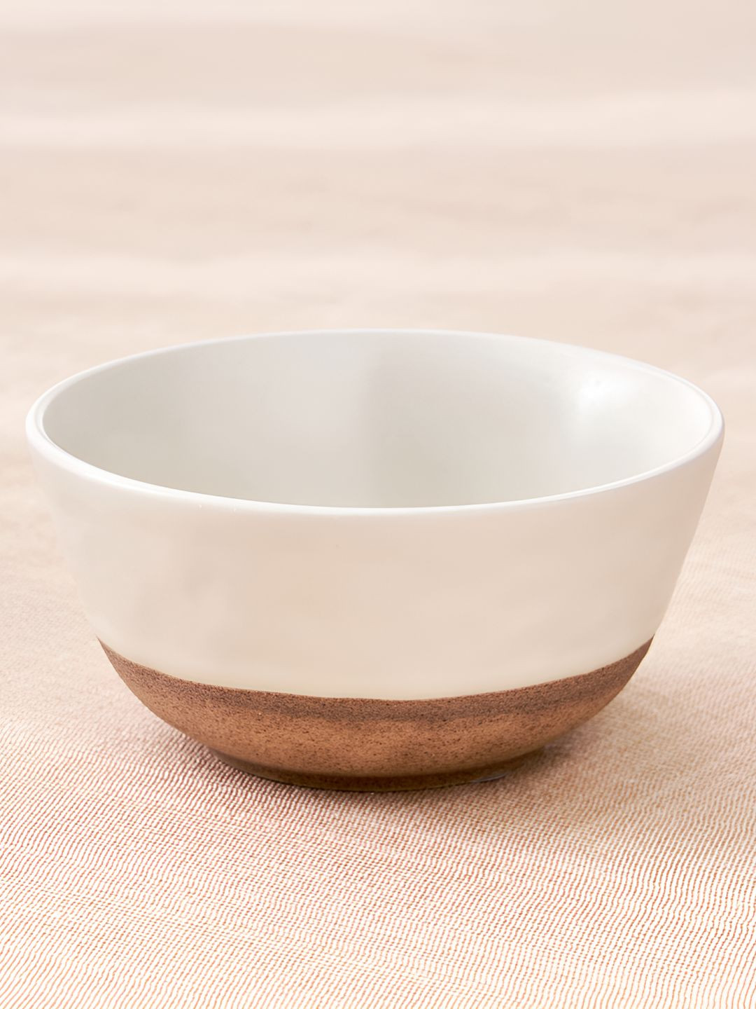 Home Centre Natura White Stoneware Dip Bowl 200ml