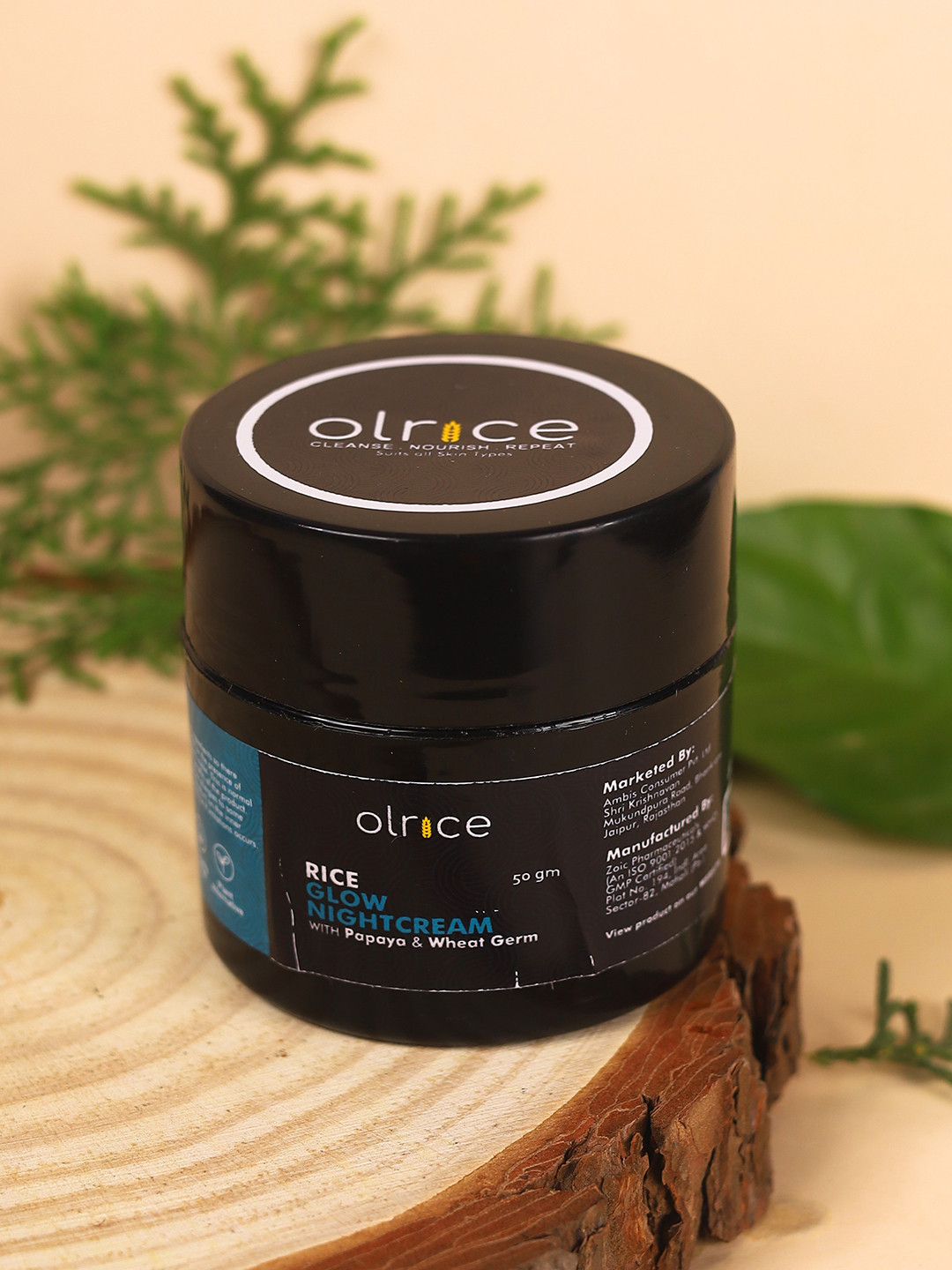 OLRICE Rice Glow Night Cream With Papaya & Wheat Germ-50g