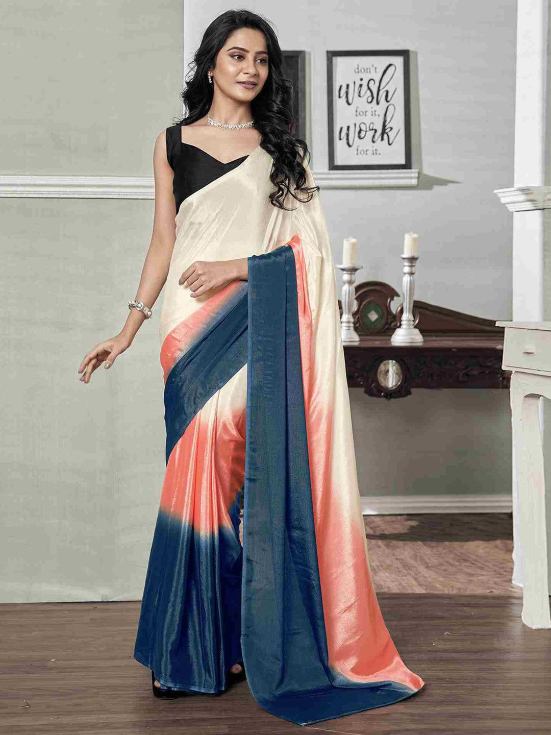 Riddhi Textile Hub Ombre Jute Silk Ready to Wear Saree