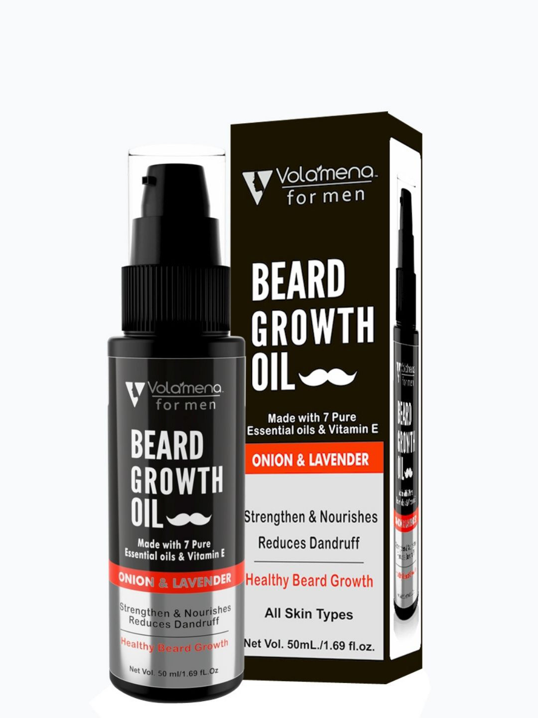 Volamena Beard Growth Oil For Strength & Nourishes With Onion & Lavender-50ml