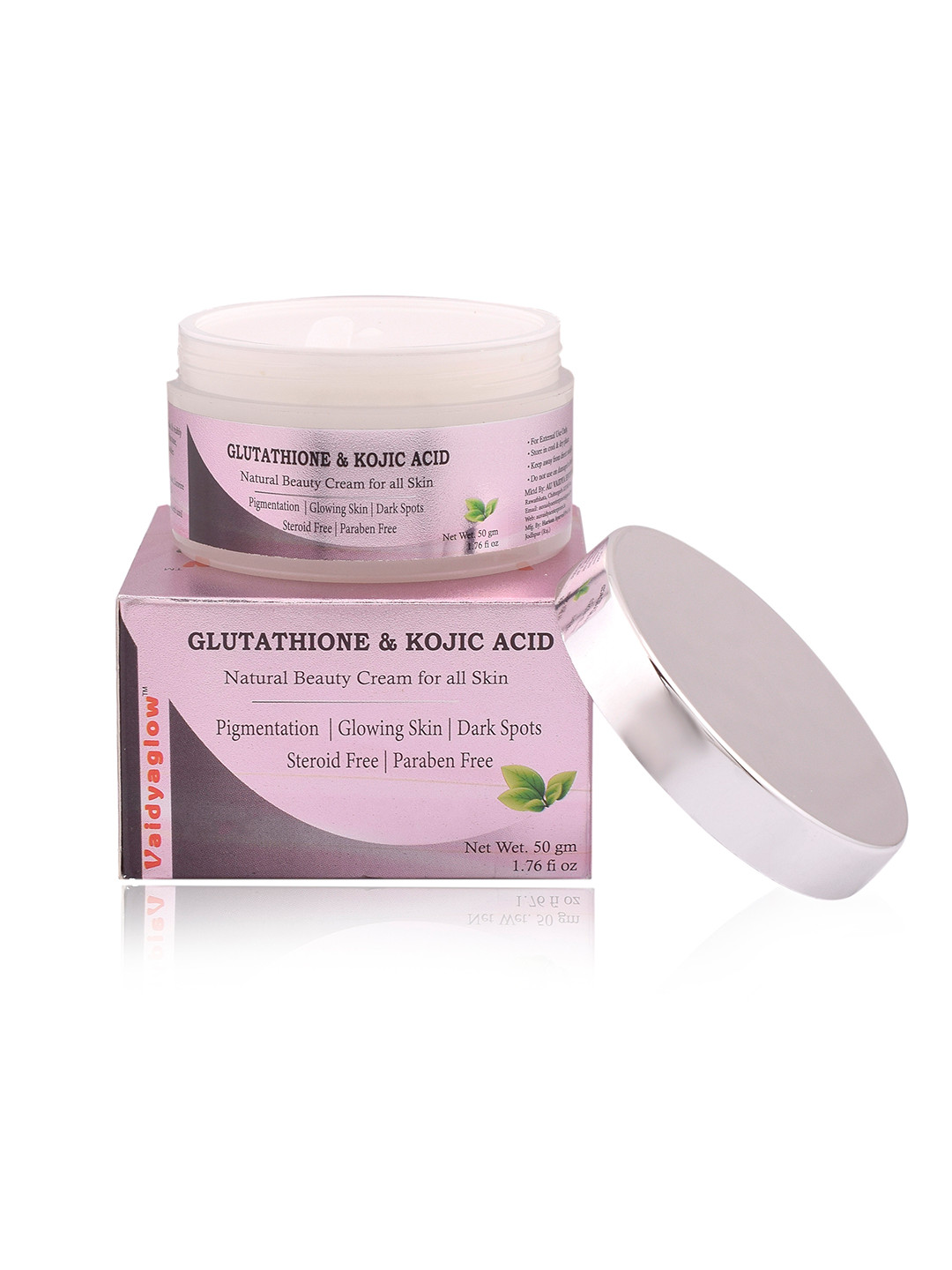 Vaidyaglow Glutathione & Kojic Acid Natural Beauty Cream-50g