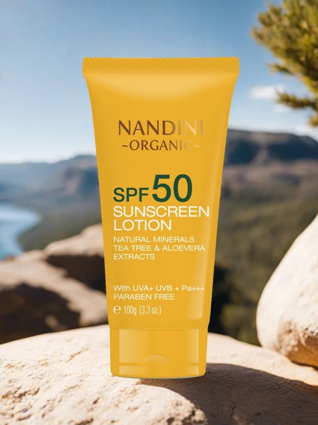 Nandini Organic SPF 50 UVB+ UVB+ Pa+++ Sunscreen Lotion- 100g