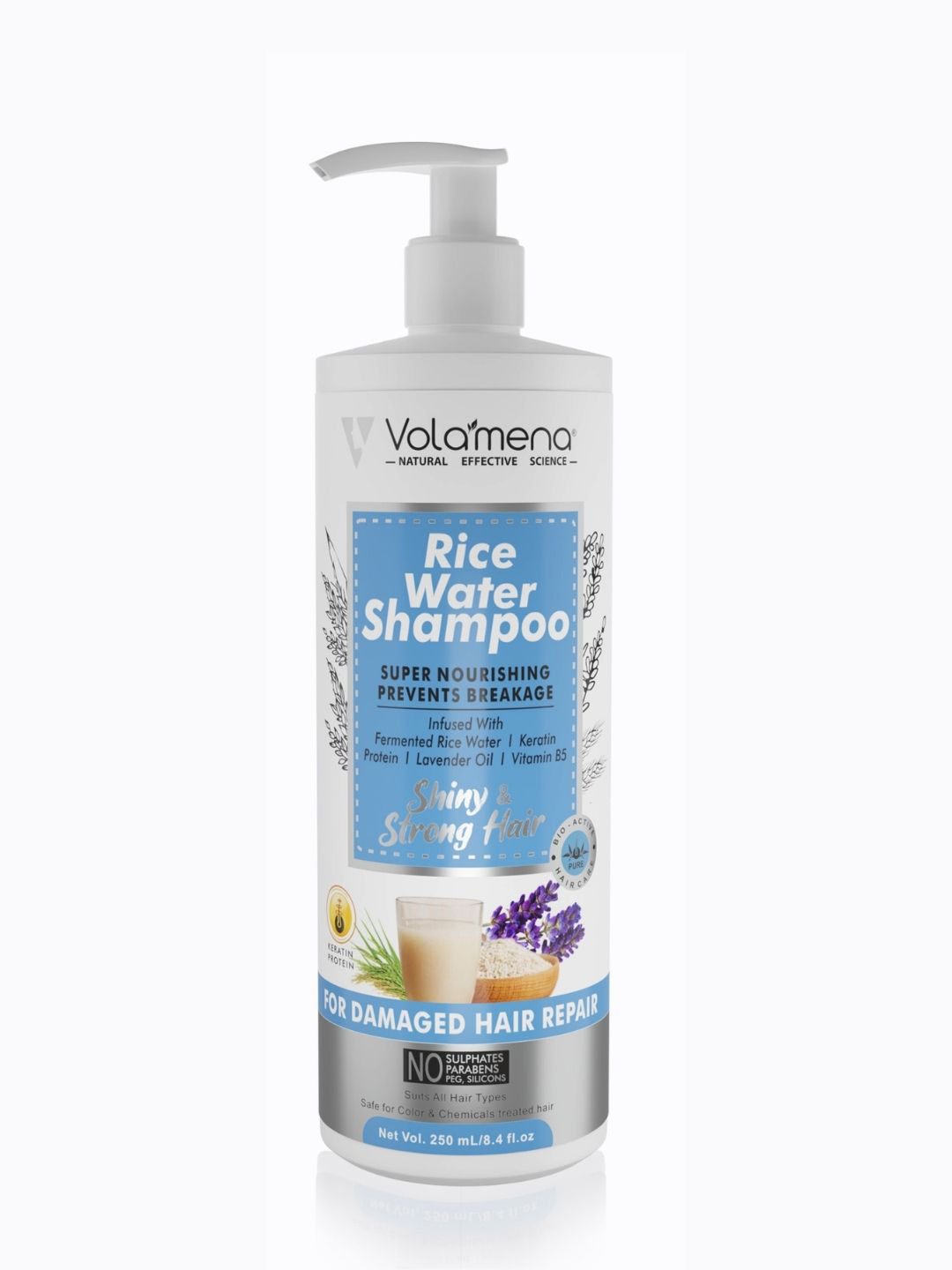 Volamena Rice Water Shampoo For Shiny & Strong Hair- 250ml