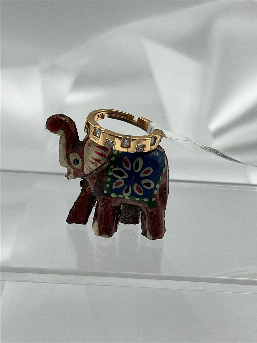 DRAMATIC EFFECT Rose Gold-Plated AD Stone Studded Finger Ring