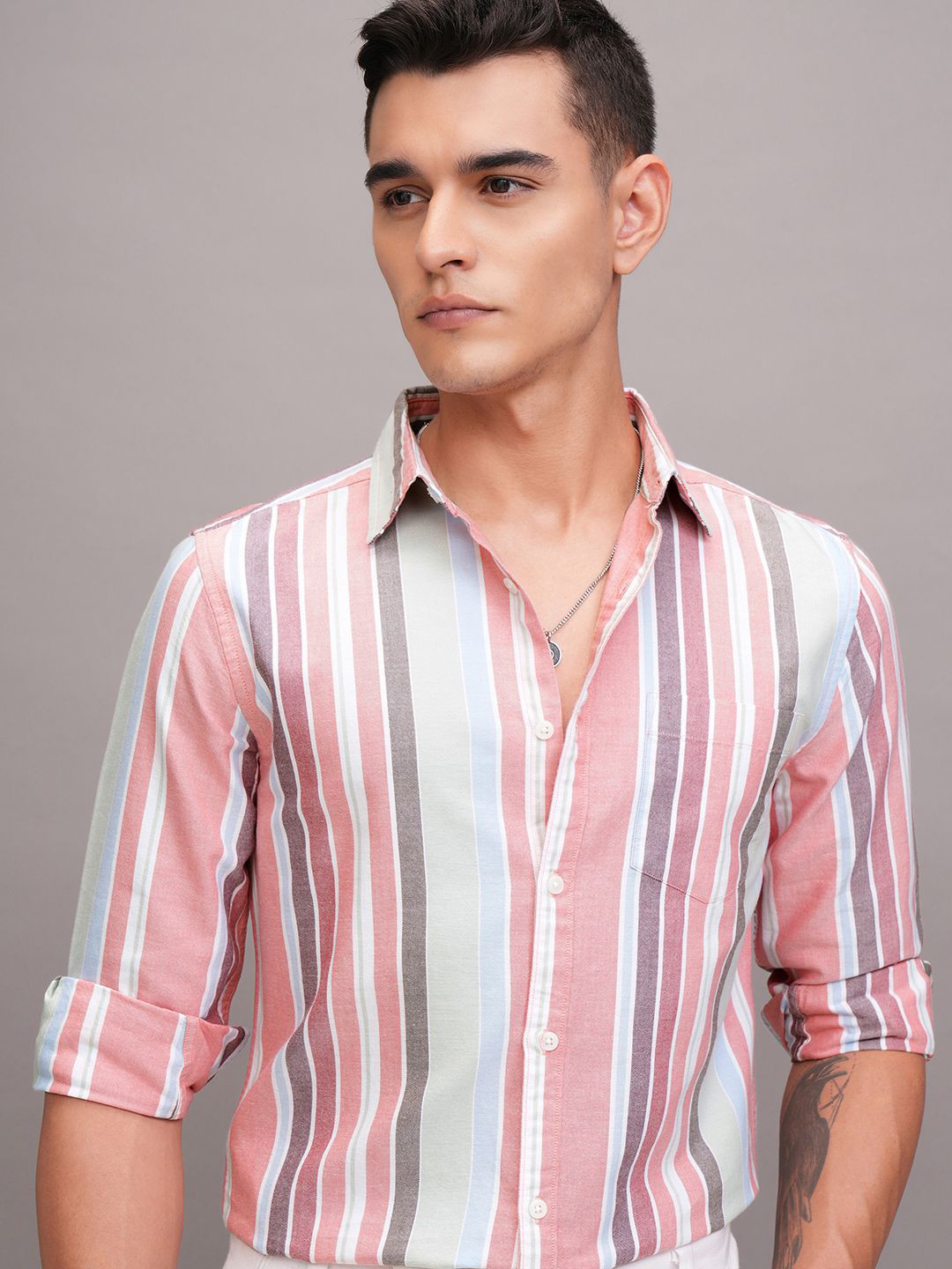 KETCH Men Mui Color Striped Regular Fit Shirt