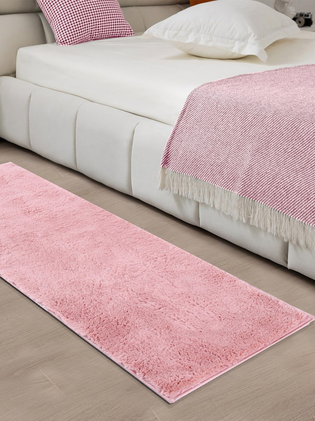 Sparrow world Pink Rectangular Floor Runner