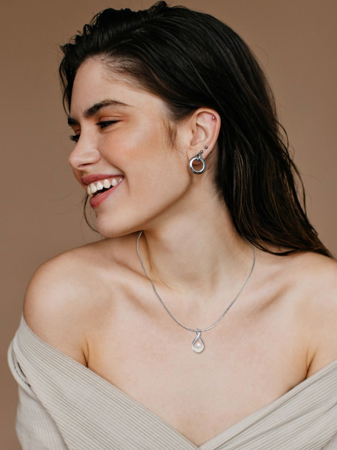 HighSpark 92.5 Silver Solitaire Heart Shaped Pendants
