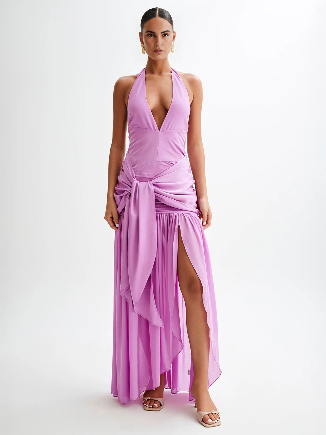 Bee Boe Halter Neck Maxi Dress
