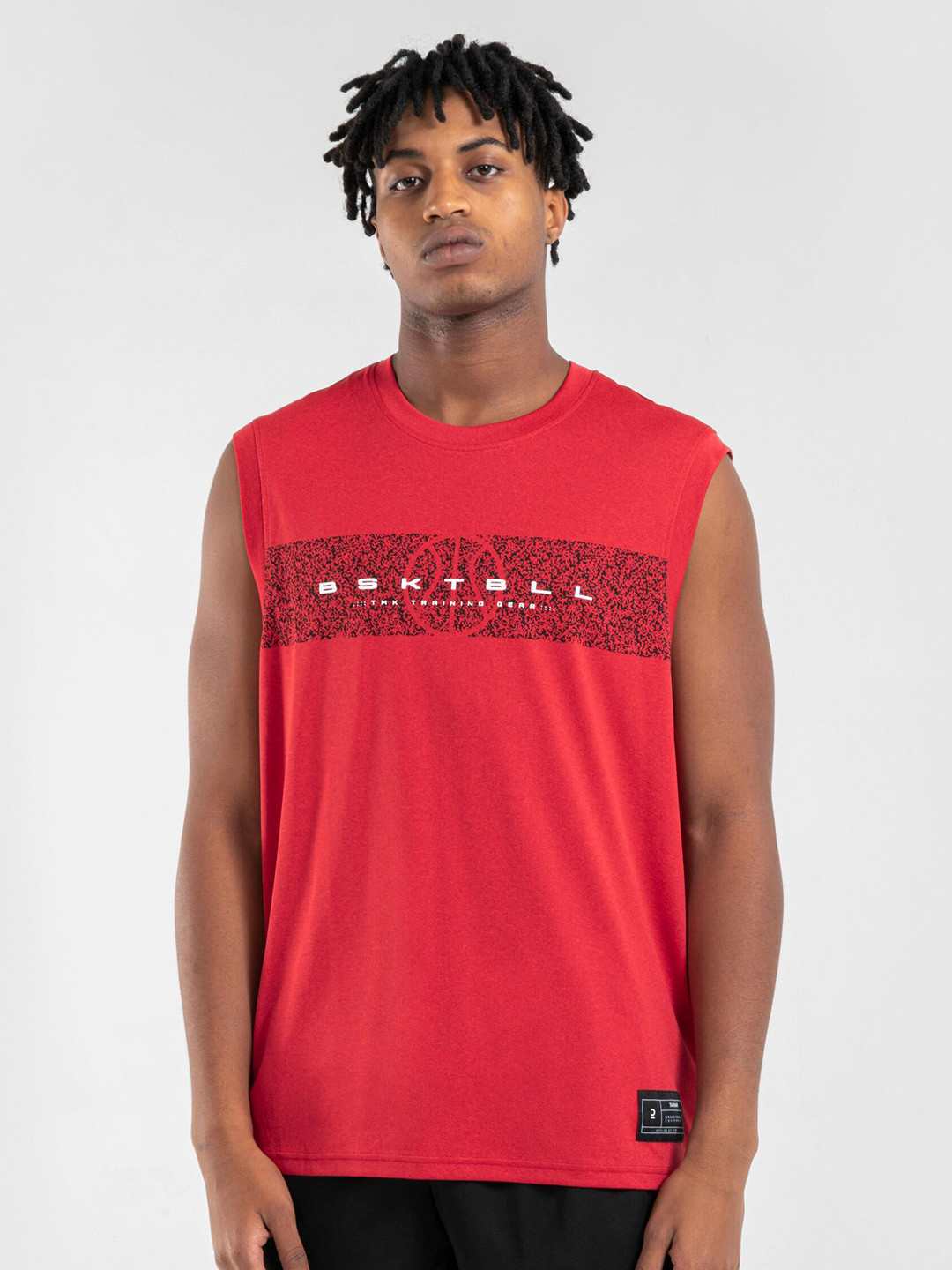 Decathlon TARMAK - Men Printed Crew Neck Tank Top Basketball Jersey