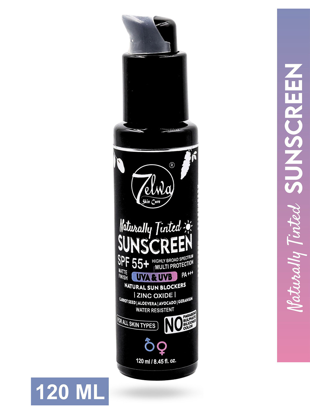 7ELWA Naturally Tinted SPF55+ Sunscreen -120ml