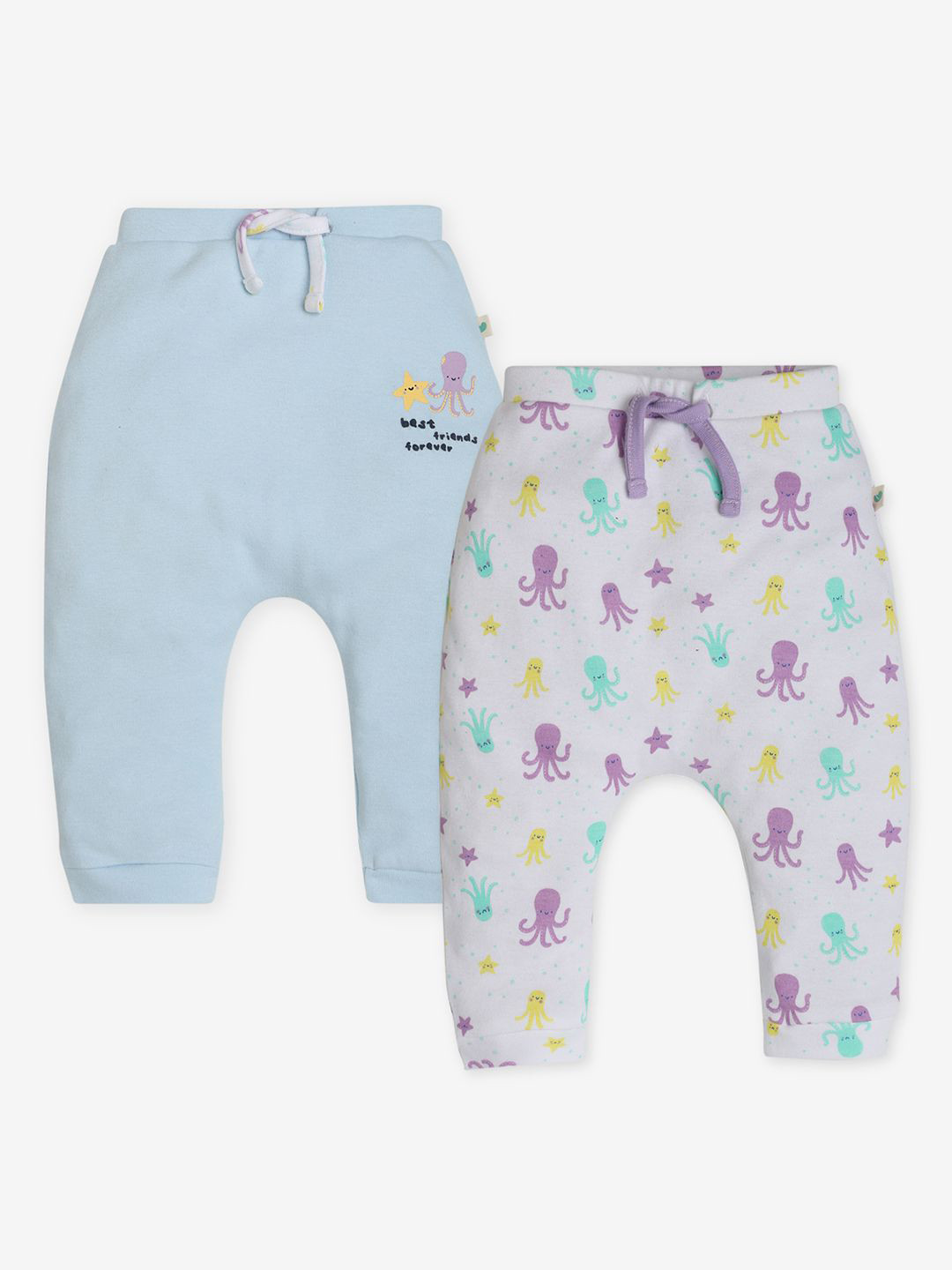 Ed-a-Mamma Baby Graphic Infants Pack Of 2 Cotton Joggers