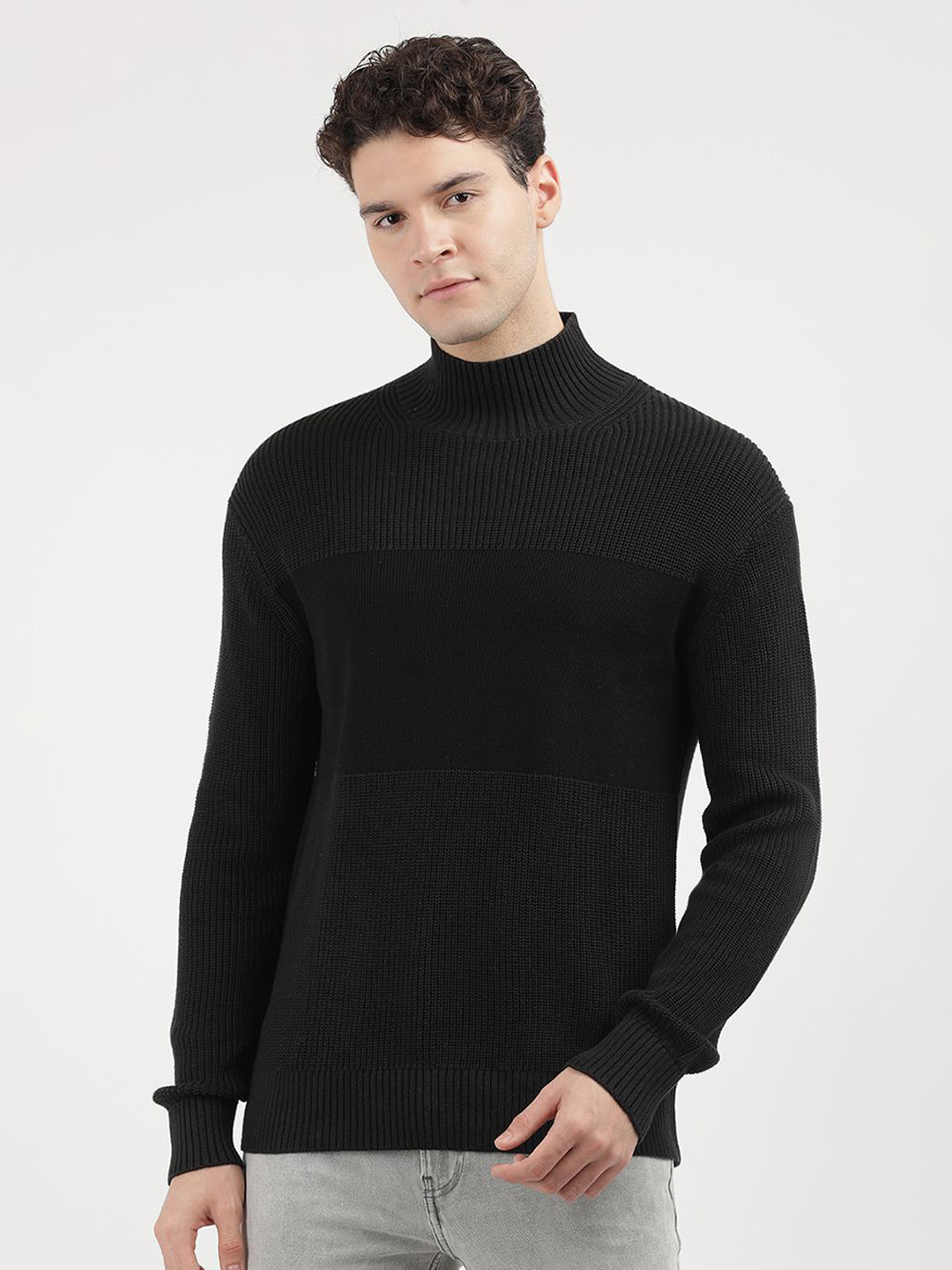 Calvin Klein Jeans Men Ribbed Cotton Pullover