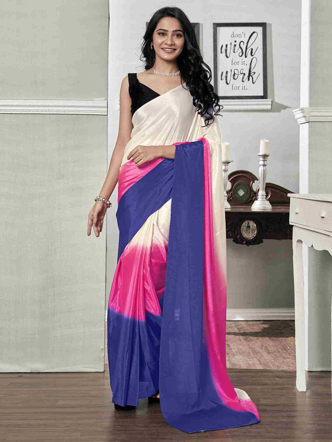 Riddhi Textile Hub Ombre Dyed Ready to Wear Saree