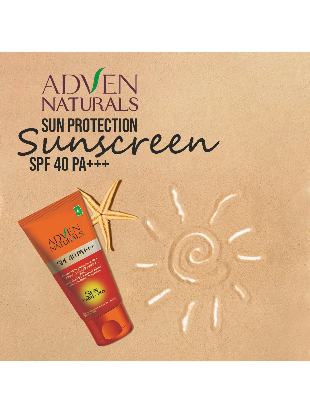 ADVEN SPF 40 PA+++ Sun Protection Cream- 100g