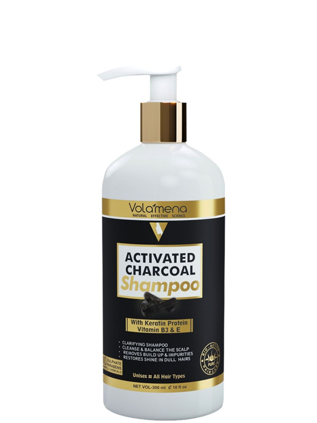 Volamena Activated Charcoal Shampoo- 300ml
