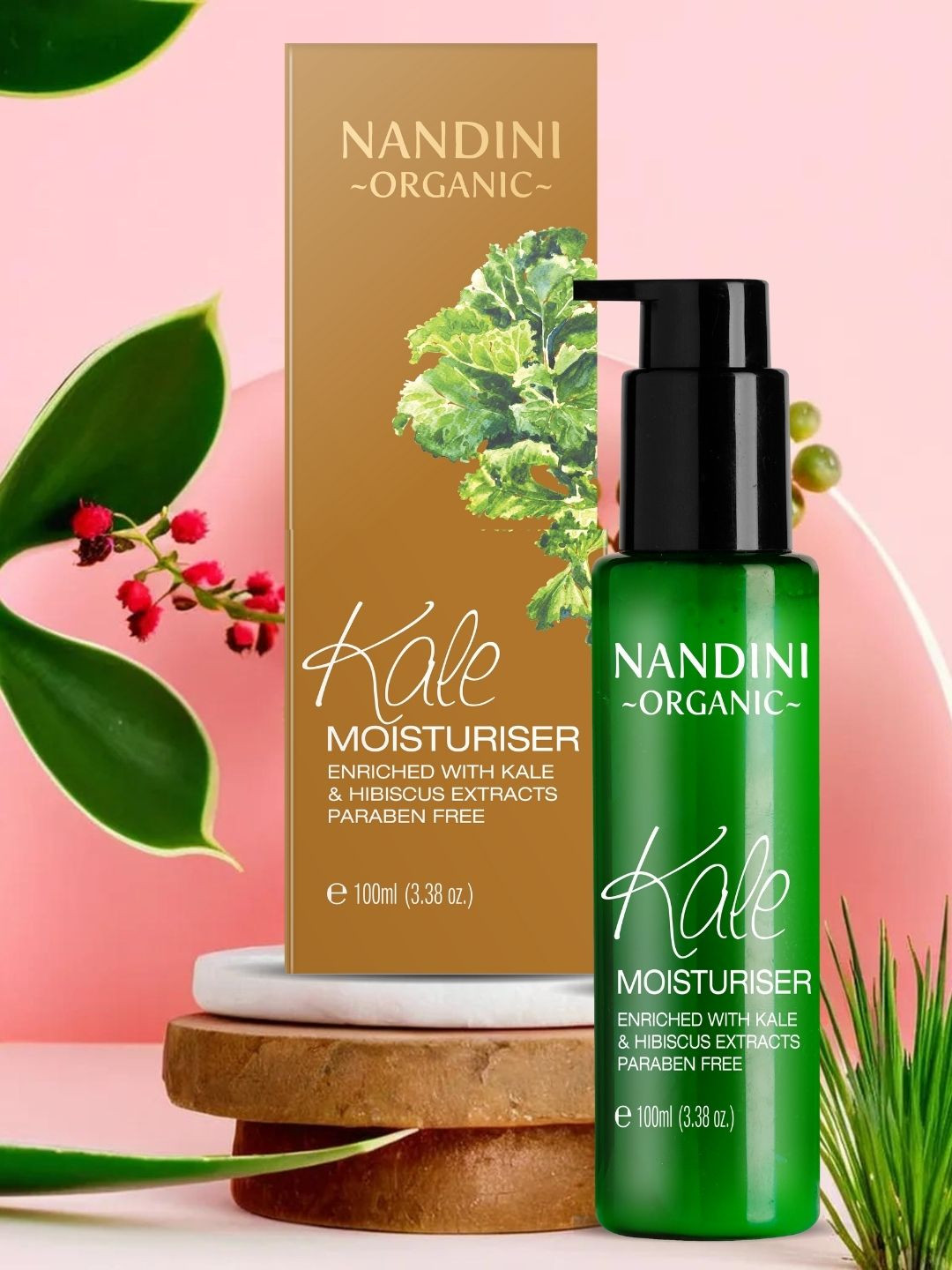Nandini Organic Kale Moisturiser Enriched With Hibiscus Extracts For Skin-100ml