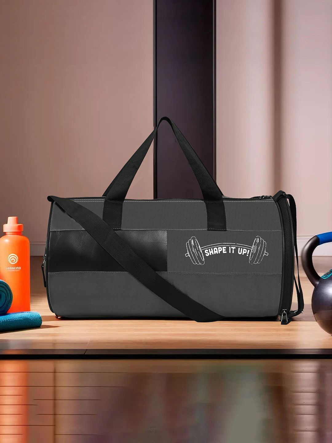 Kuber Industries Printed Medium Foldable Water Resistant Sports or Gym Duffel Bag