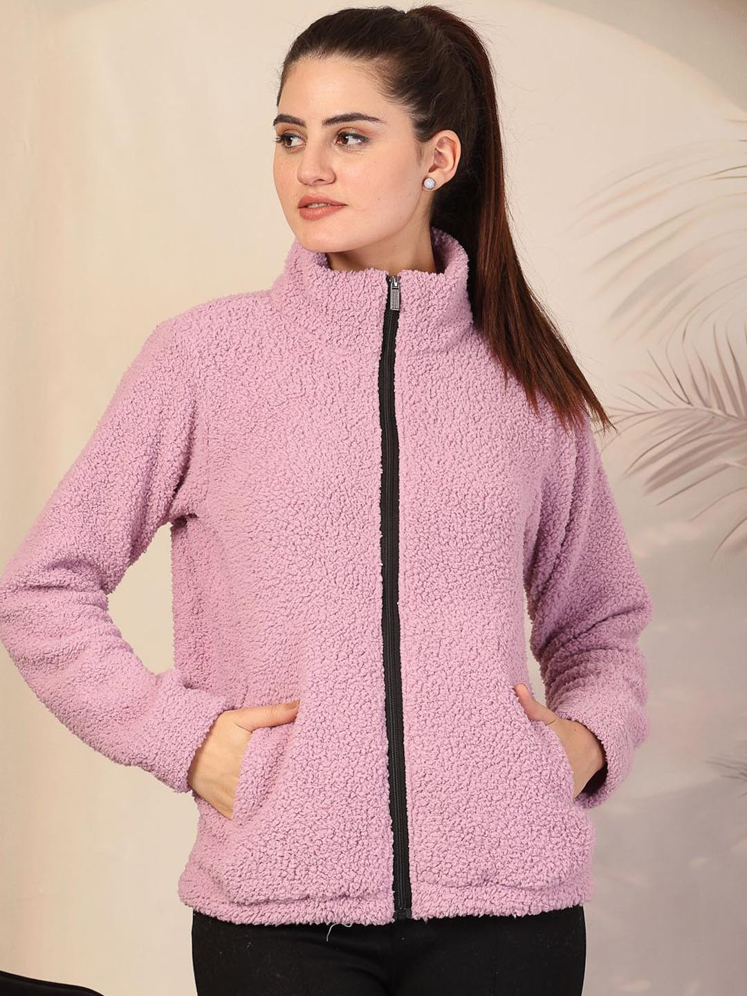 KLOTTHE Women Solid Sherpa Heavy Winter Jacket