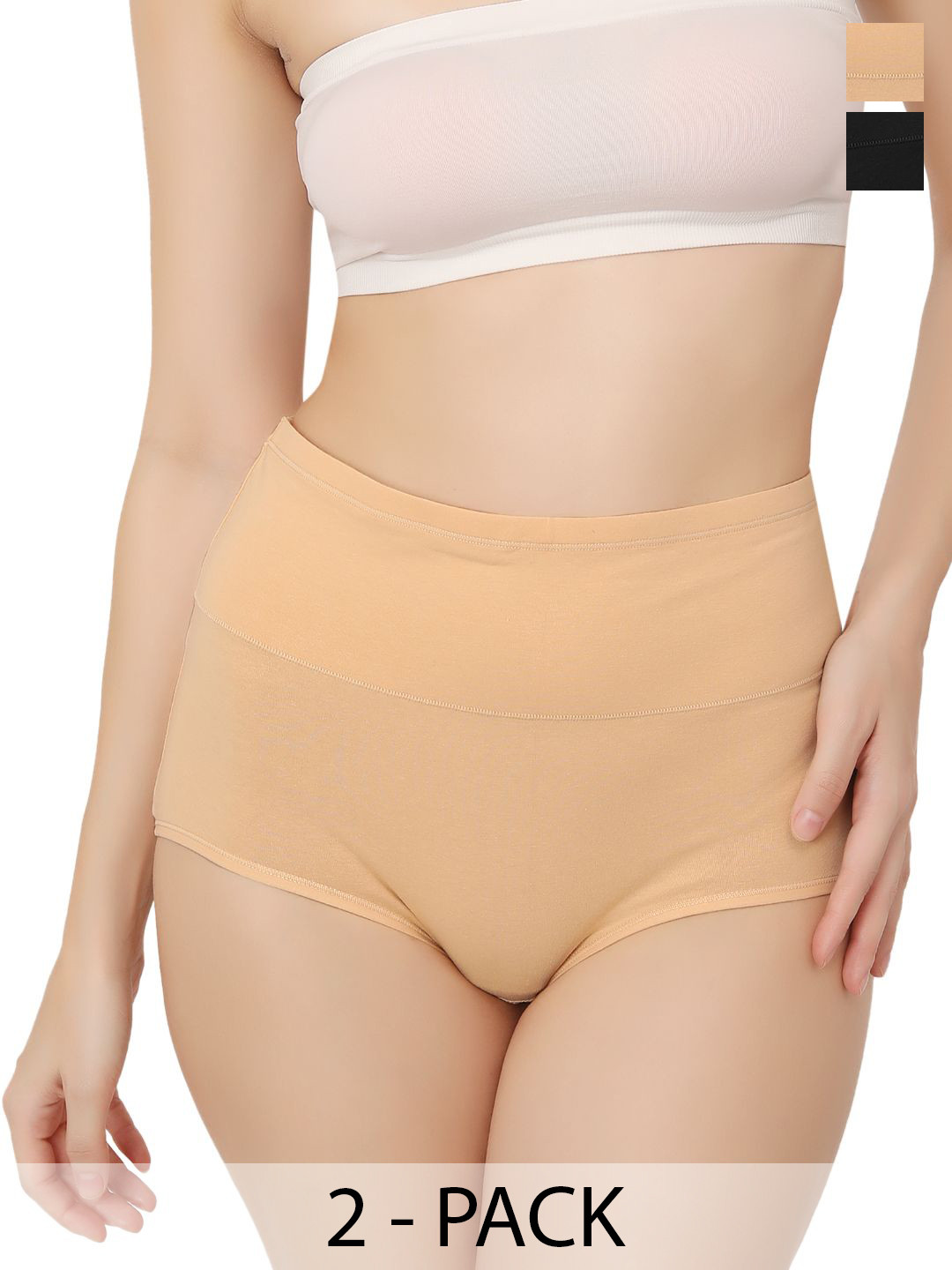 Bella Voste Pack Of 2 High Waist Tucker Tummy Shapewear