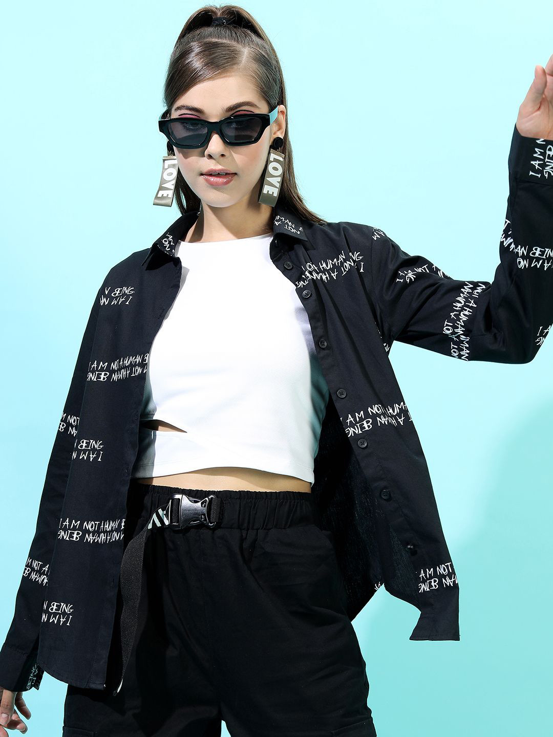 Tokyo Talkies Women's Printed Casual Shirt