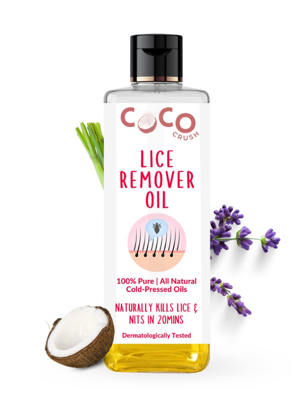 Coco Crush Lice Remover Hair Oil With Tea Tree & Lavender Oil 50 ml