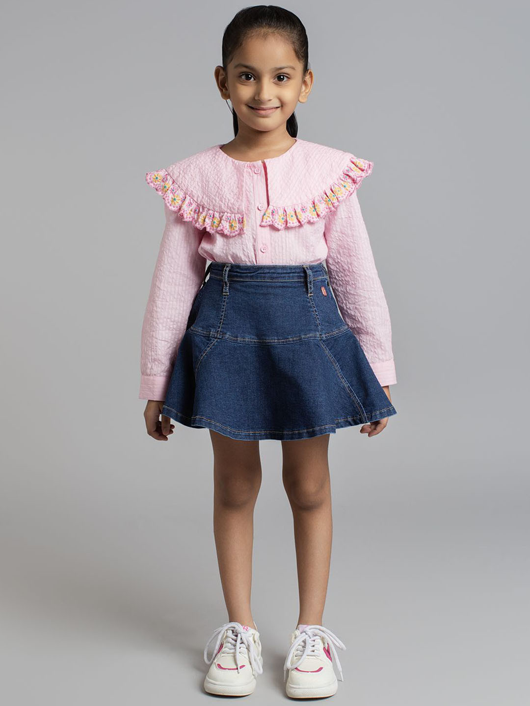 Ed-a-Mamma Girls Flared Mini Skirt