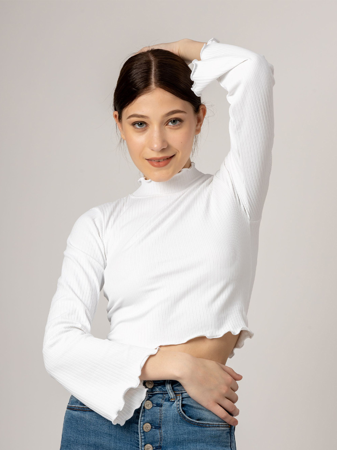 PYR8 Bell Sleeve Crop Top