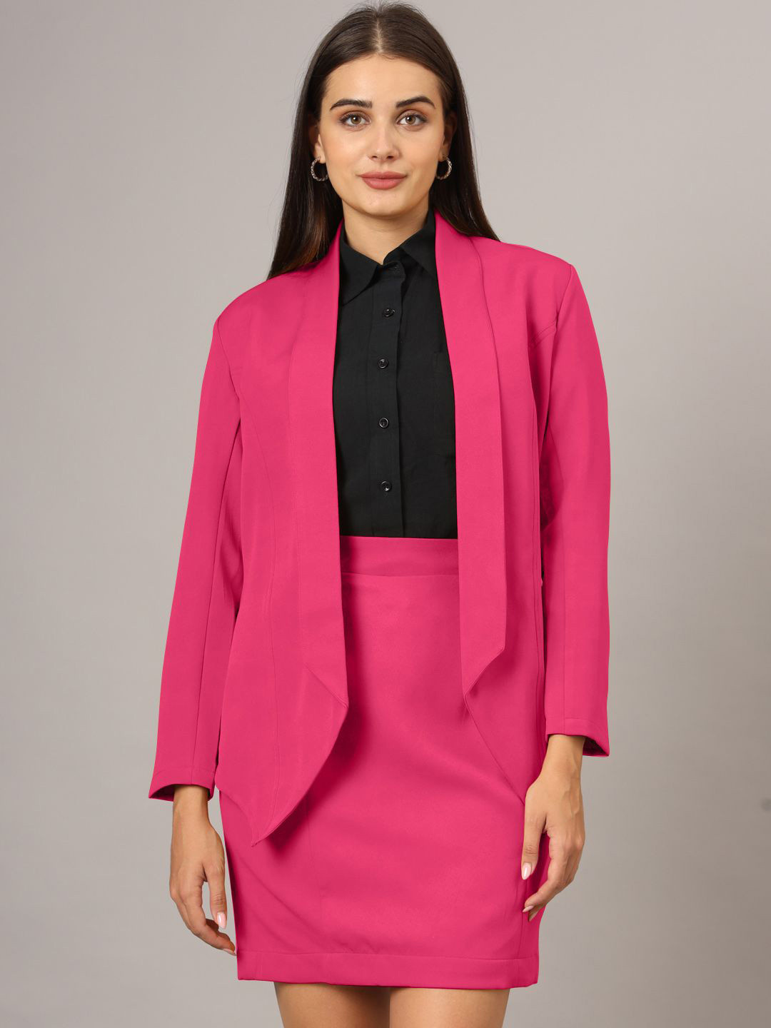 BRINNS Shawl Neck Coat & Skirt