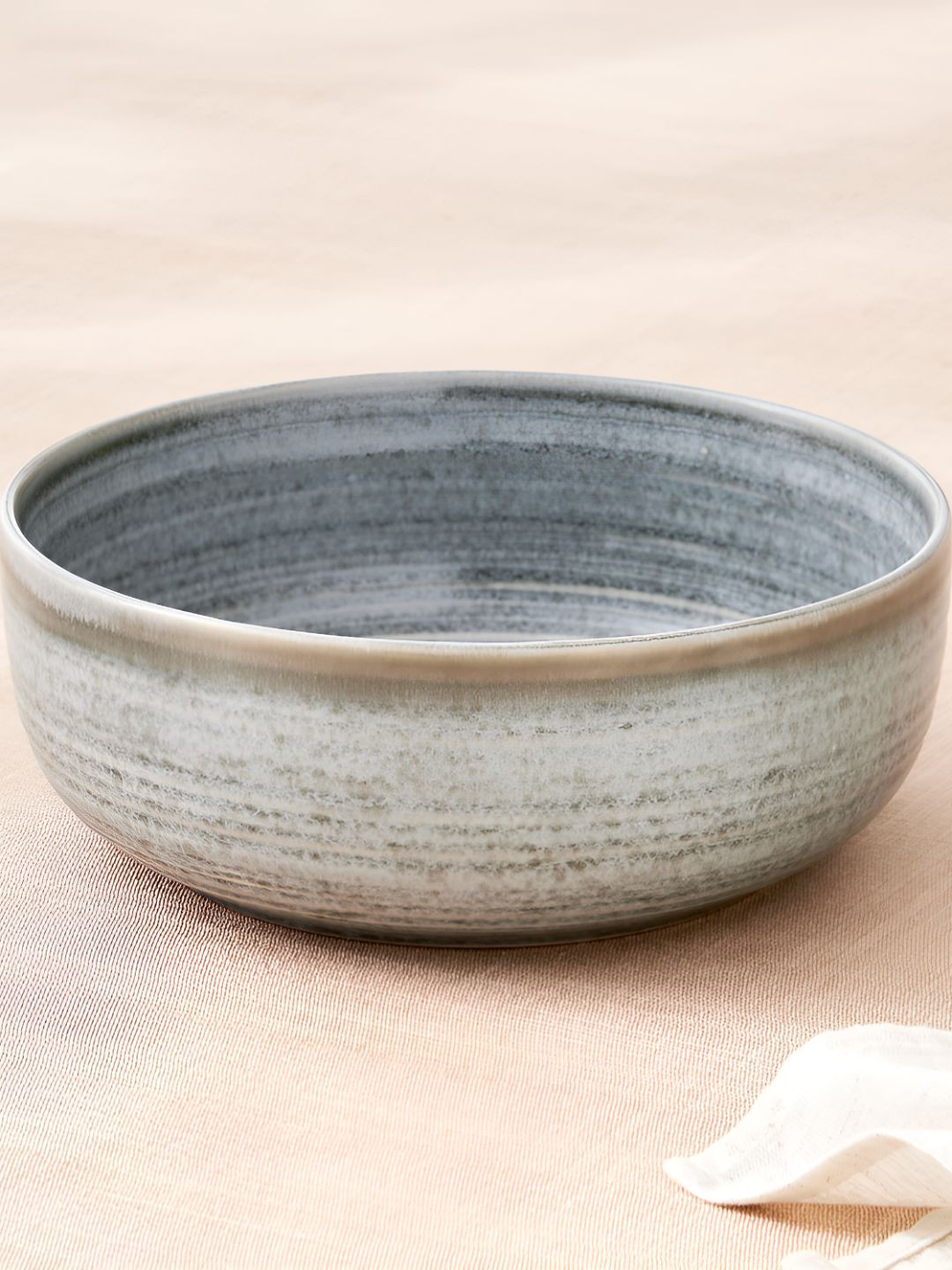 Home Centre Natura Grizzle Grey Stoneware Matte Serving Bowl 1.3 L