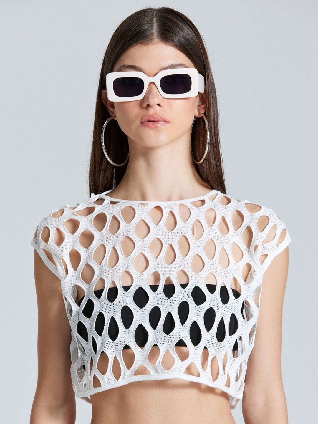 ZOMODA Women Casual Geometric Crop Top