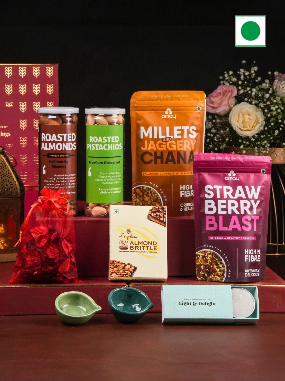 Omay Foods Set Of 10 Diwali Bliss Gift Box