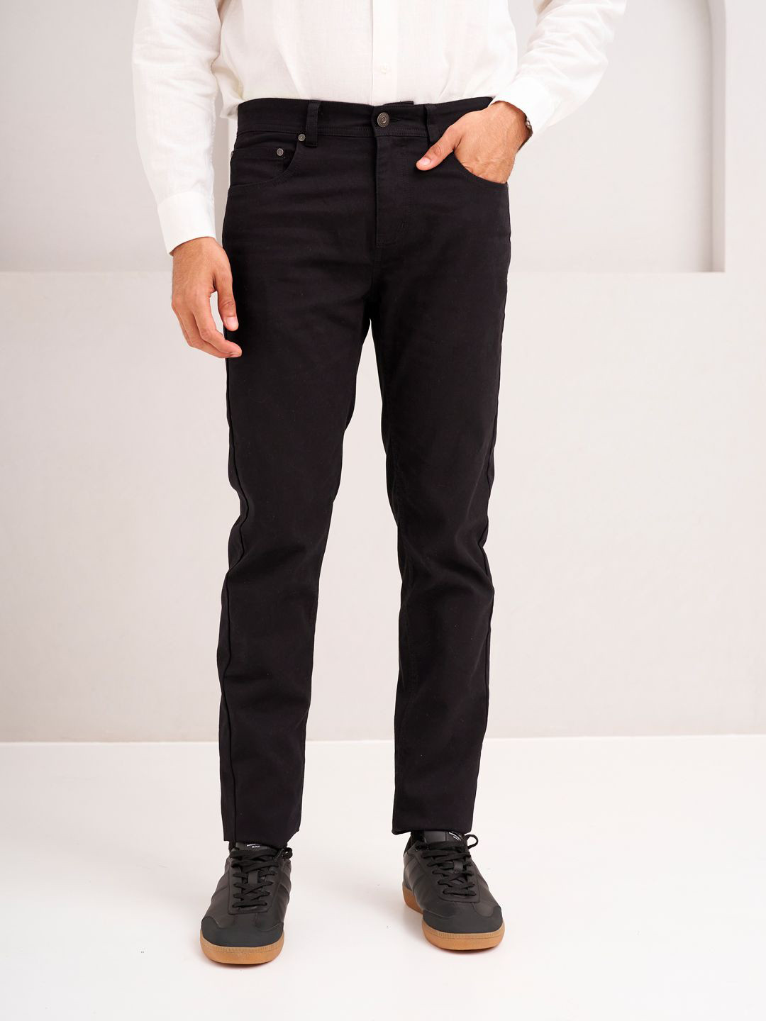 The Pant Project Men Infinite Black Jino Slim Fit Stretchable Cotton Jeans