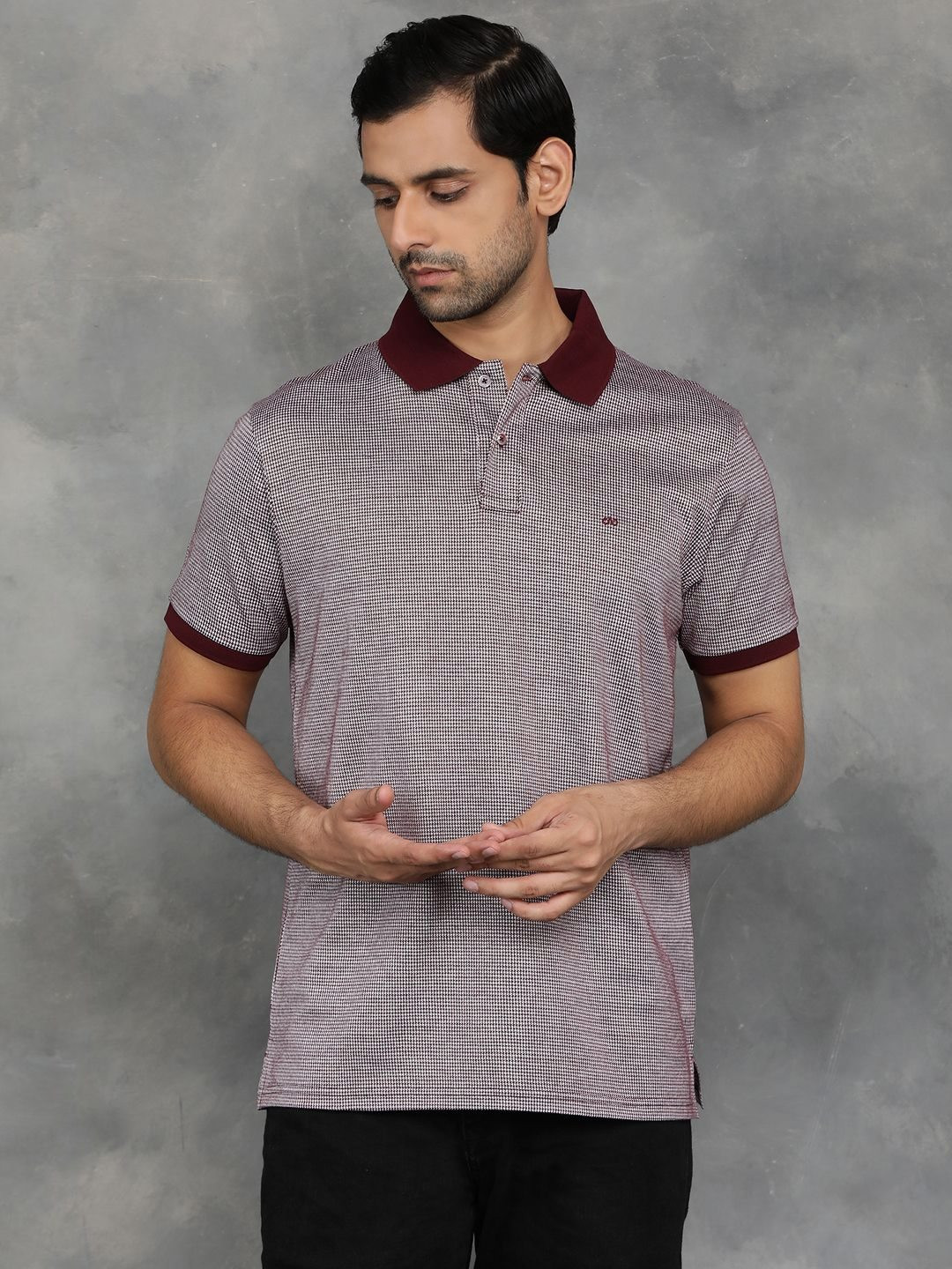 JADE BLUE Men Polo Collar Pockets T-shirt