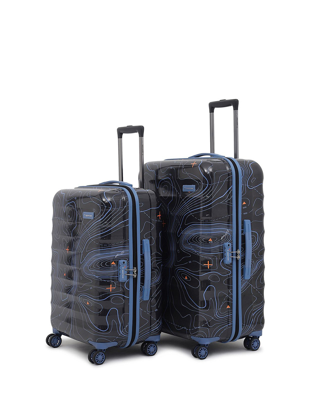 uppercase Set Of 2 Printed Hard-Sided Large & Medium Trolley Bags