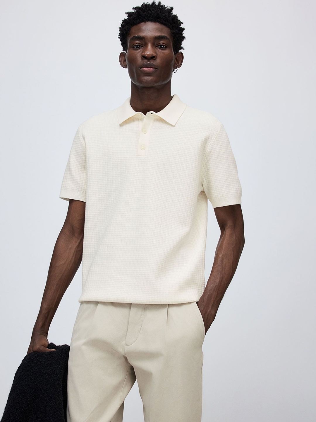 THE toe HERALD SHORT SLEEVE POLO KNIT（THE toe HERALD SHORT