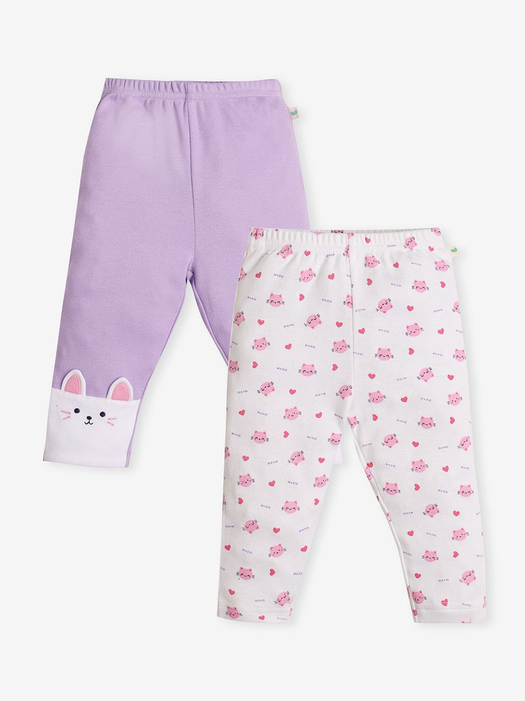 Ed-a-Mamma Girls Pack of 2 Printed Ankle Length Leggings