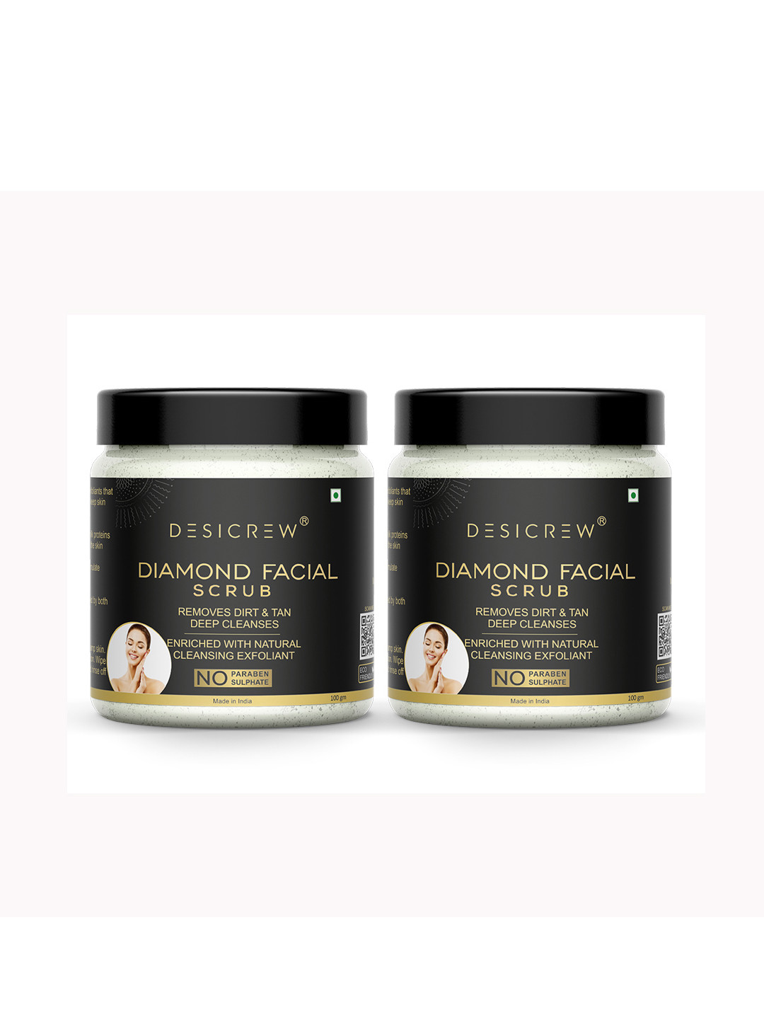 Desi Crew Diamond Facial Scrub -100g