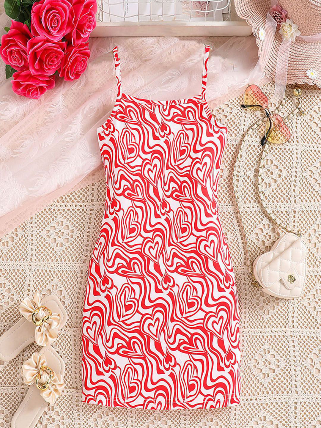 INCLUD Girls Bodycon Abstract Printed Dress