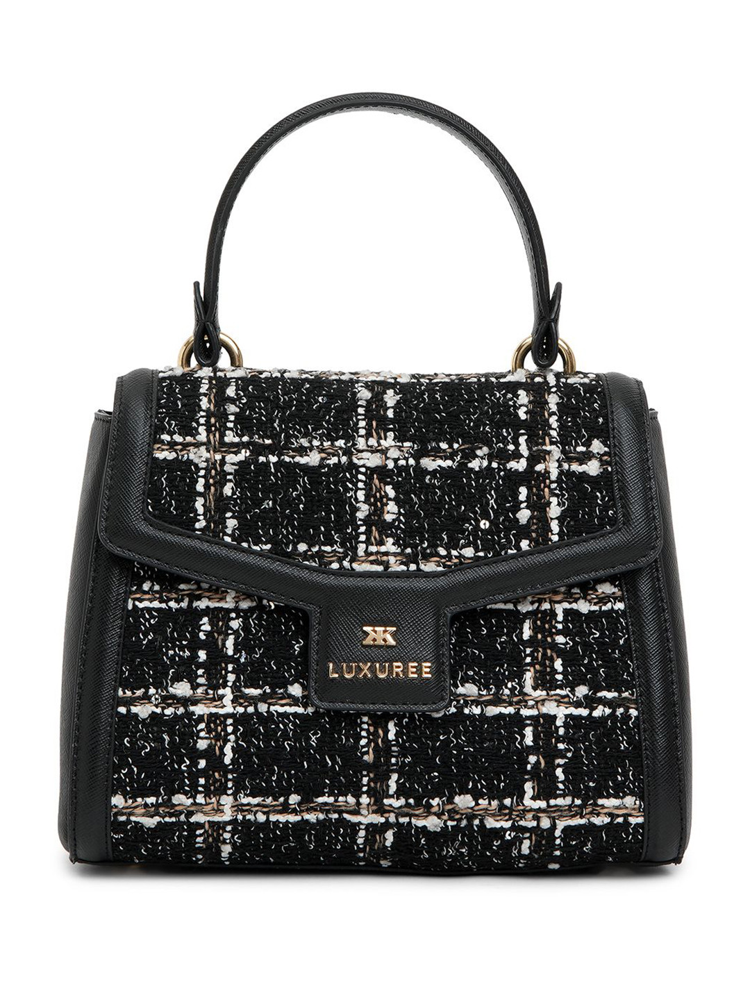 KLEIO Top Handle Tweed Handbag