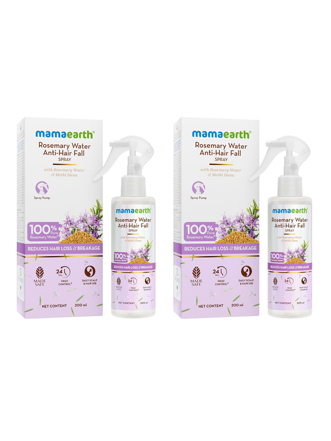 Mamaearth Set of 2 Rosemary Anti-Hairfall Spray - 200 ml each