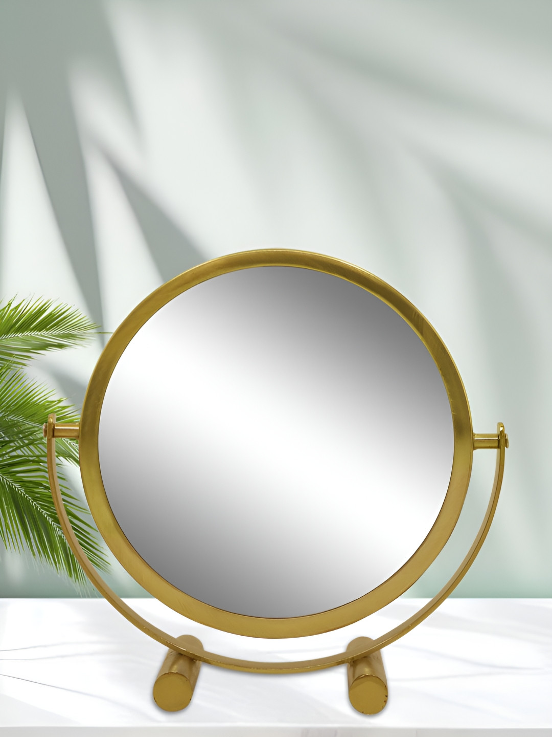 Metalsmith Yellow & Black Table Top Makeup Mirrors