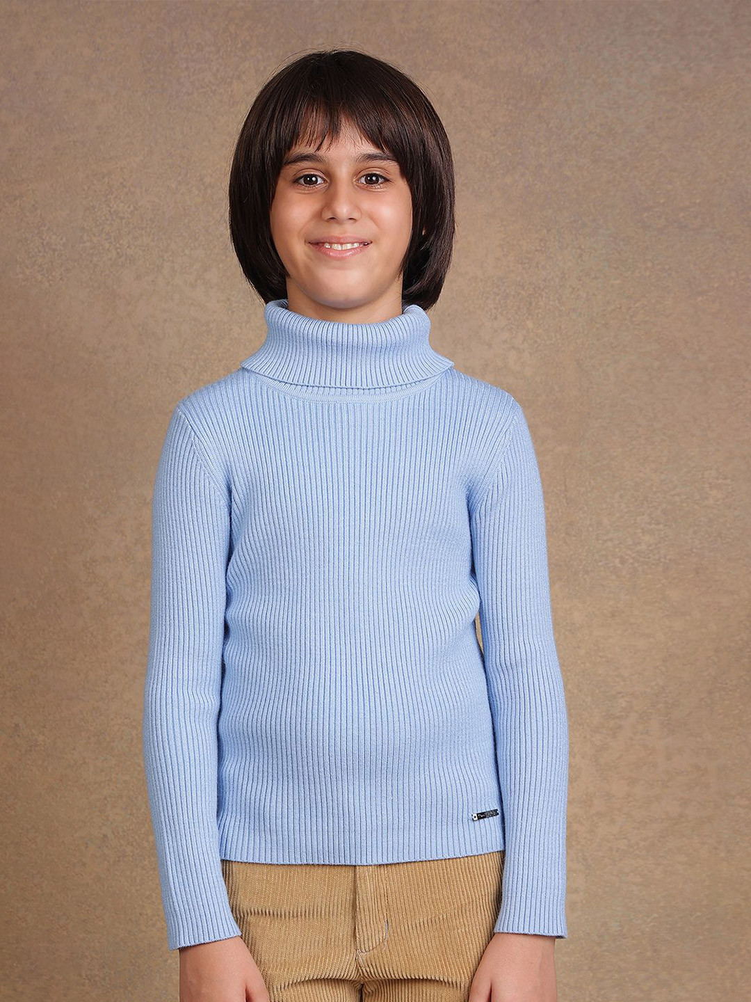 One Friday Boys Striped Turtle Neck Long Sleeves Pullover