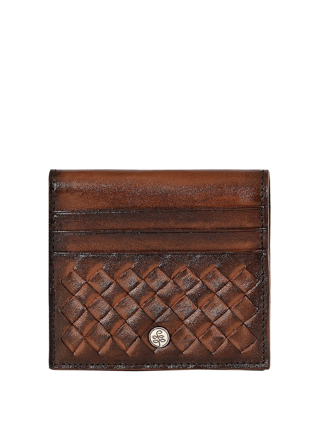 Eske Unisex Textured Leather Alanis Card Case Holder