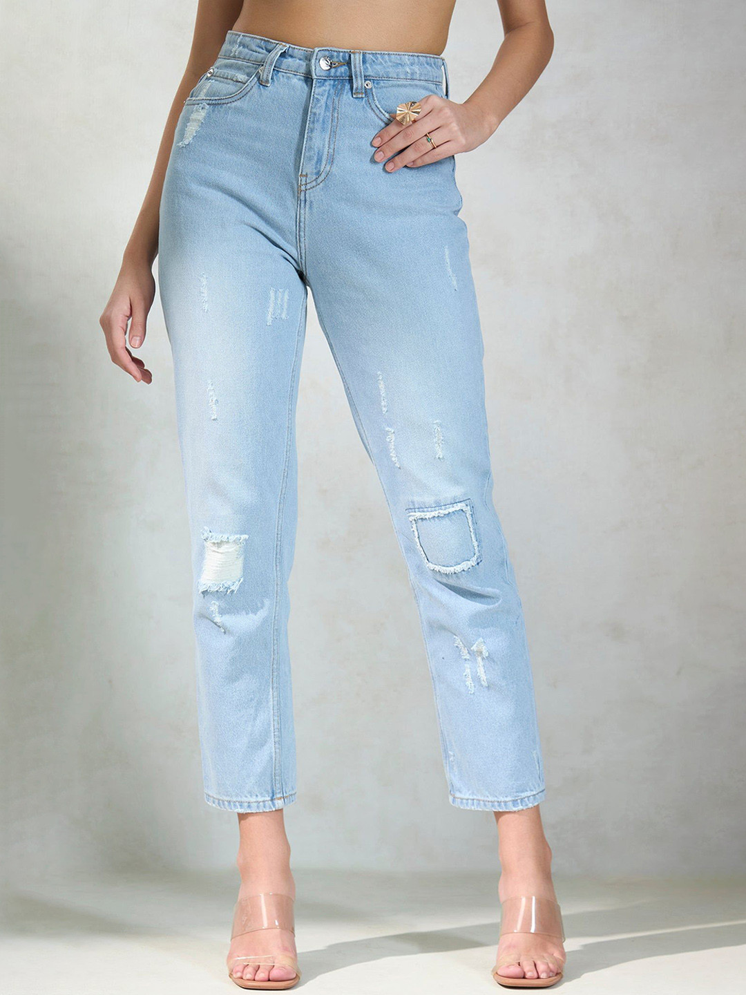 Virgio Women Cotton Ankle Length Denim Jeans